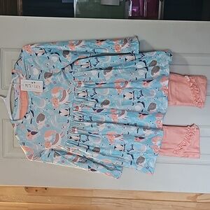 Brand new size 6/6x long-sleeved and pants outfit